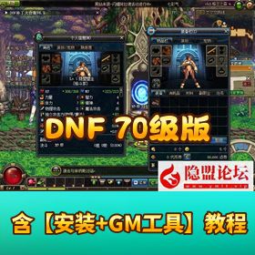 精品网单 【DNF 单机版 70 级官方原版】精心优化无魔改单人可玩 NPC 商店买紫装 GM 工具