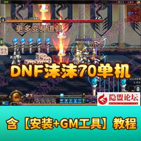 某宝 【DNF 沫沫 70】 单机加强版 VM 一键端附隐盟视频教程 + GM 工具