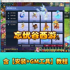 精品稀有网单【忘忧谷西游】主线任务超级技能赐福年兽宠物孩子家园一键单机版GM充值装备工具