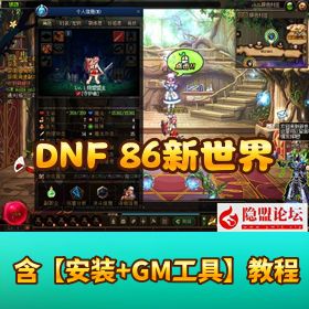 精品网单 【DNF86 新世界守护者】 VM 一键单机版护石暴走卢克神界四小龙巴卡尔隐盟视频教程 GM 工具