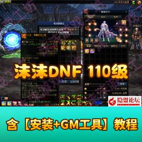 精品网单【沫沫 DNF 单机版 110 级 A 版】龙之庭院机械七战神实验室GM 工具
