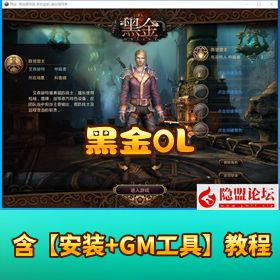 稀有怀旧珍藏级网单【黑金 OL】免虚拟机一键单机端带GM功能