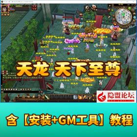 怀旧【天龙天下至尊】 VM 一键单机版炫酷称号装备进阶假人混战 GM 工具